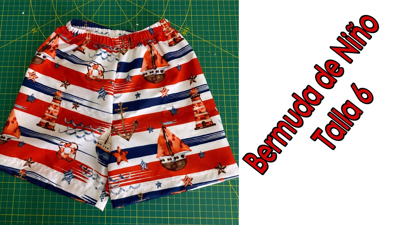 Tazo y confección de bermuda de ñino talla 6