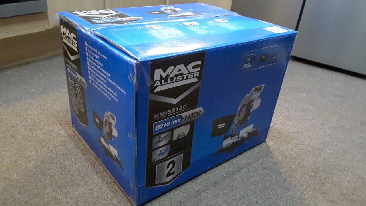 Unboxing of MACallister compound mitre saw  MMIS210C . And review