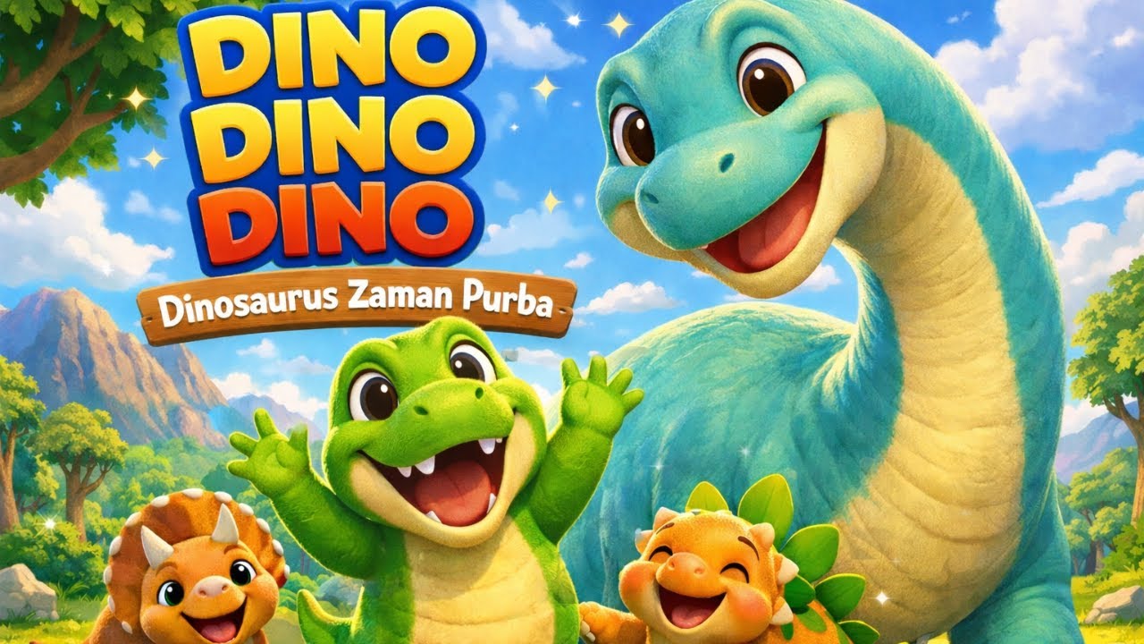 Dino T-Rex | Bandannya Besar, Tangannya Kecil | Lagu Anak 3D Animasi Edukatif