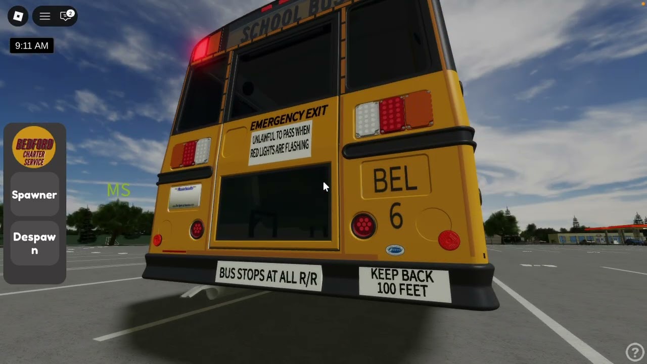 Bedford Charter Service, Inc. Bus BEL-6 short drive to the shop.