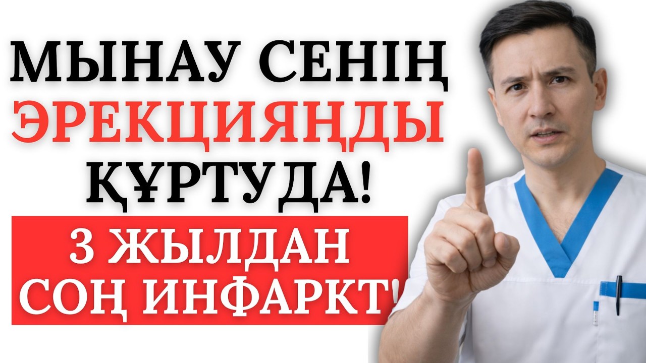 Эрекция неге жоғалады? Инфаркттың алғашқы белгісі!