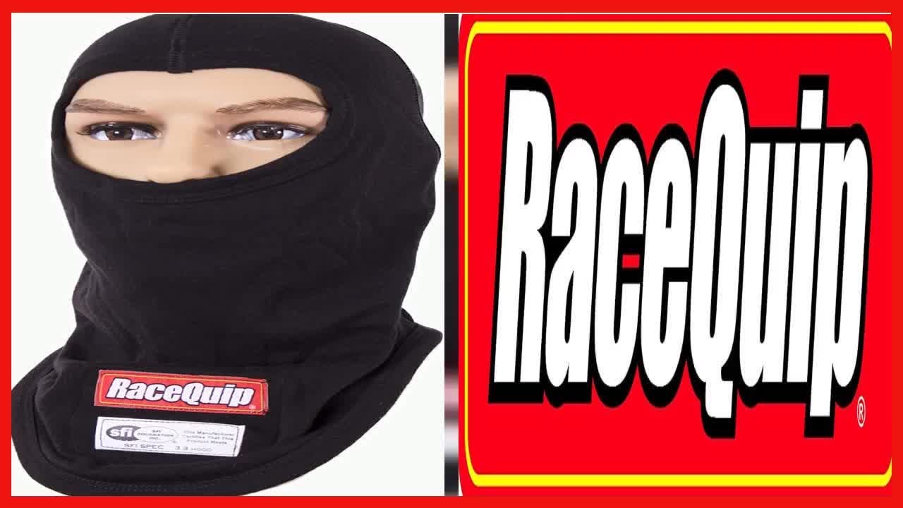 RaceQuip Underwear Head Sock Balaclava SFI 3.3 Fire Retardant FR Single Layer Hood Black Large 43399