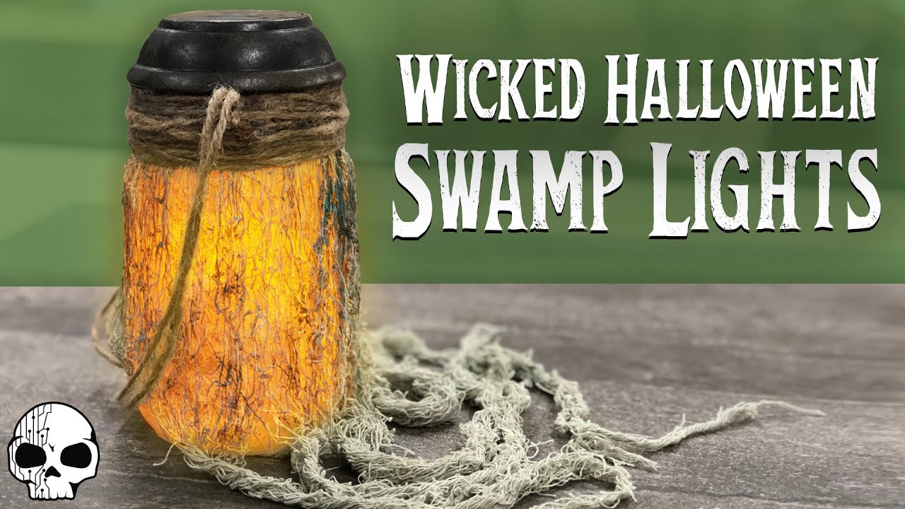 DIY Halloween Props - Mason Jar Hanging Lights (Solar Powered!)