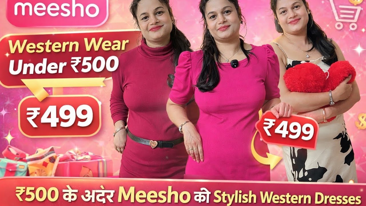 Meesho Western Wear Under ₹500 😍 | Budget Friendly Dresses Haul @Meesho 