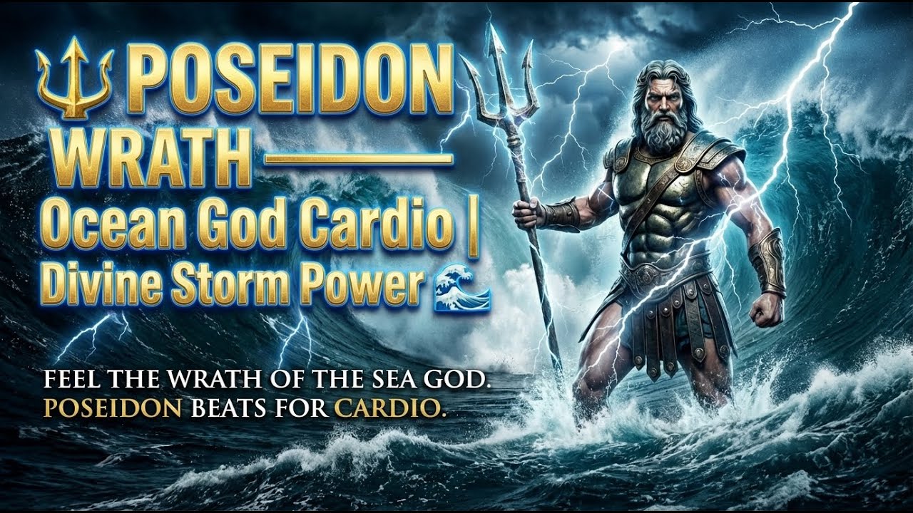 🔱 POSEIDON WRATH — Ocean God Cardio | Divine Storm Power 🌊