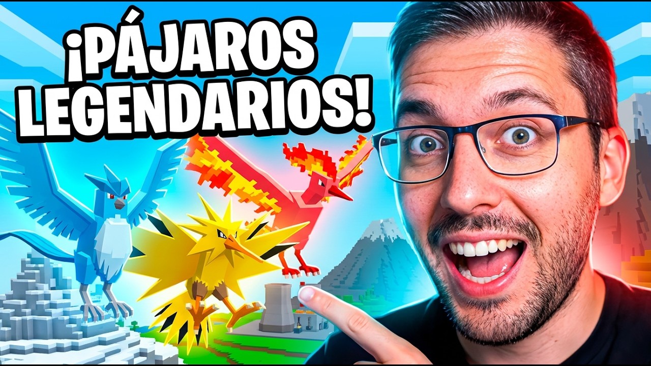 Minecraft pero con Pokémon… A por los pájaros legendarios de Kanto -  Cobblemon
