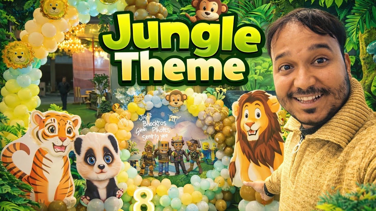 Beautiful Jungle Theme Decoration | Hardwork Boy 