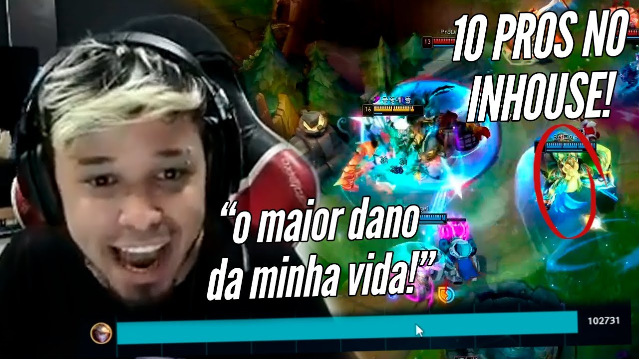 O MELHOR JOGO, TITAN 102K DE DANO NO INHOUSE COM 10 PROS!!