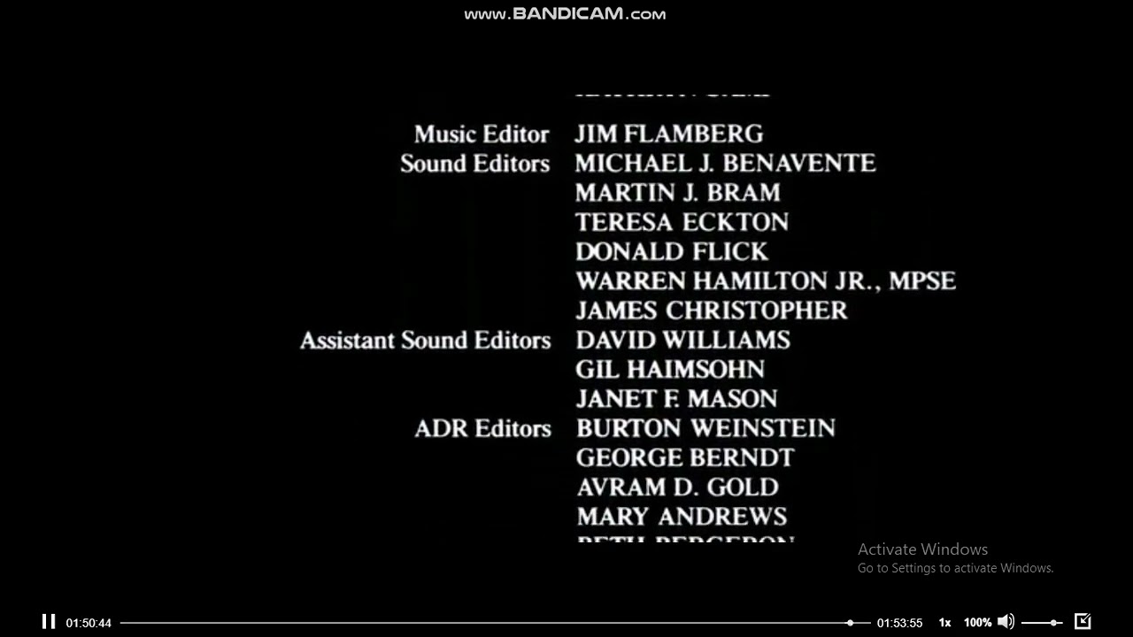 The Goonies 1985 End Credits