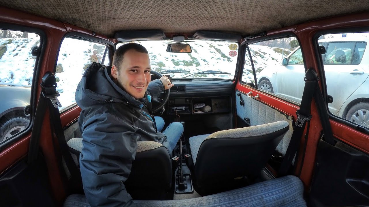 Driving my Polski Fiat 126p / Maluch in Debar Maalo, Skopje