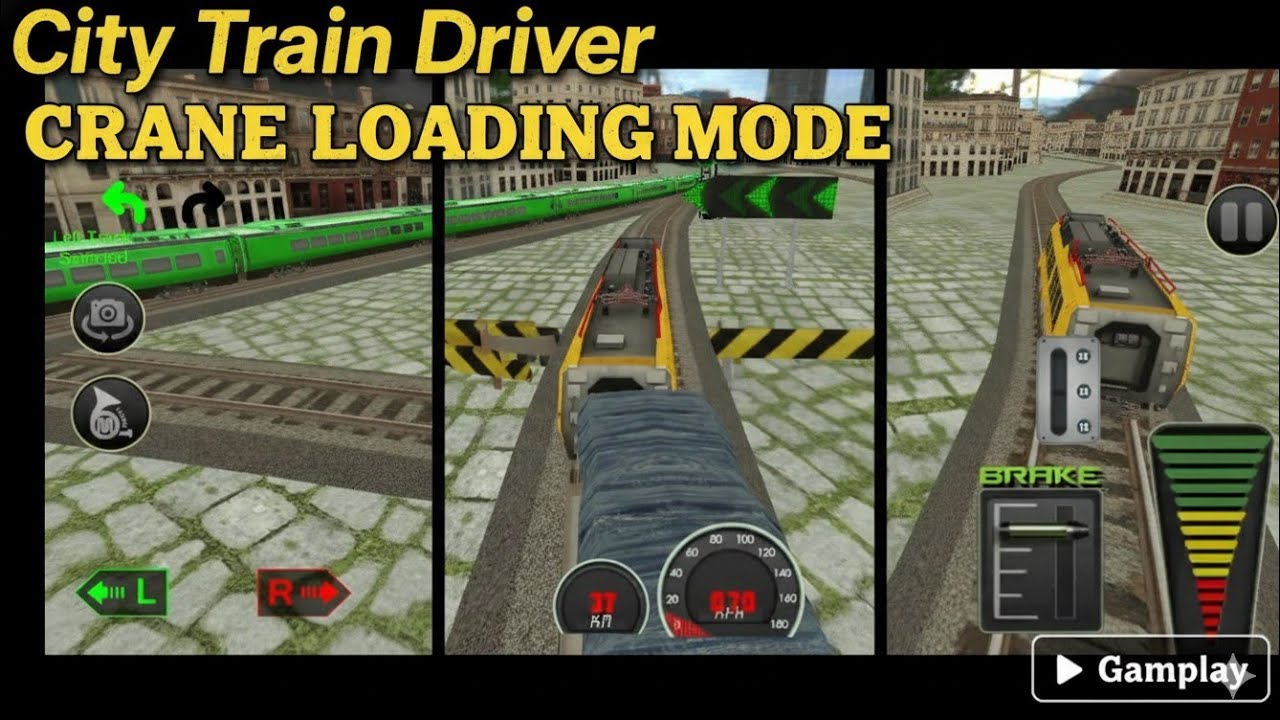 City Train Driver- Train CRANE LOADING MODE Gameplay 