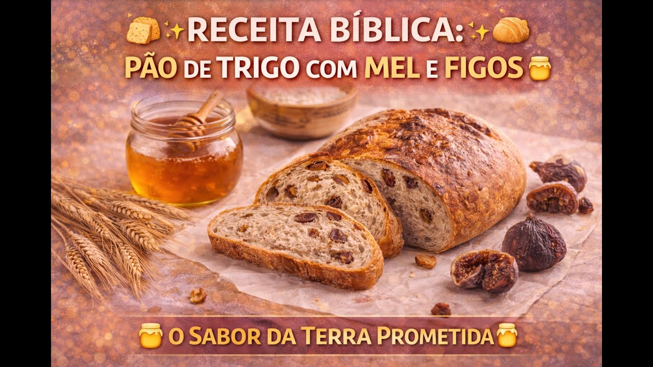 Pão Místico de Cevada e Trigo:🍞✨ Receita Bíblica: Pão de Trigo com Mel e Figos 🍯🍞 Ingredientes de Fé