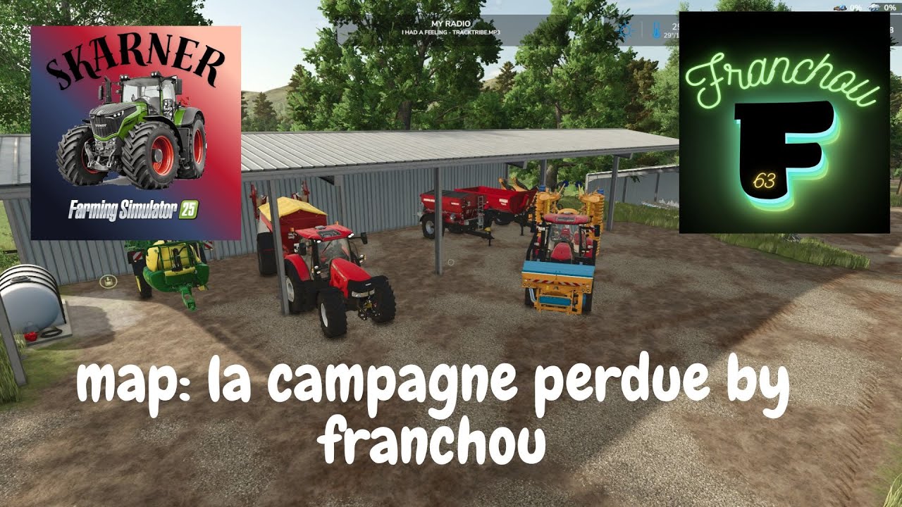 map la campagne perdue , on sème les champs et  engrais