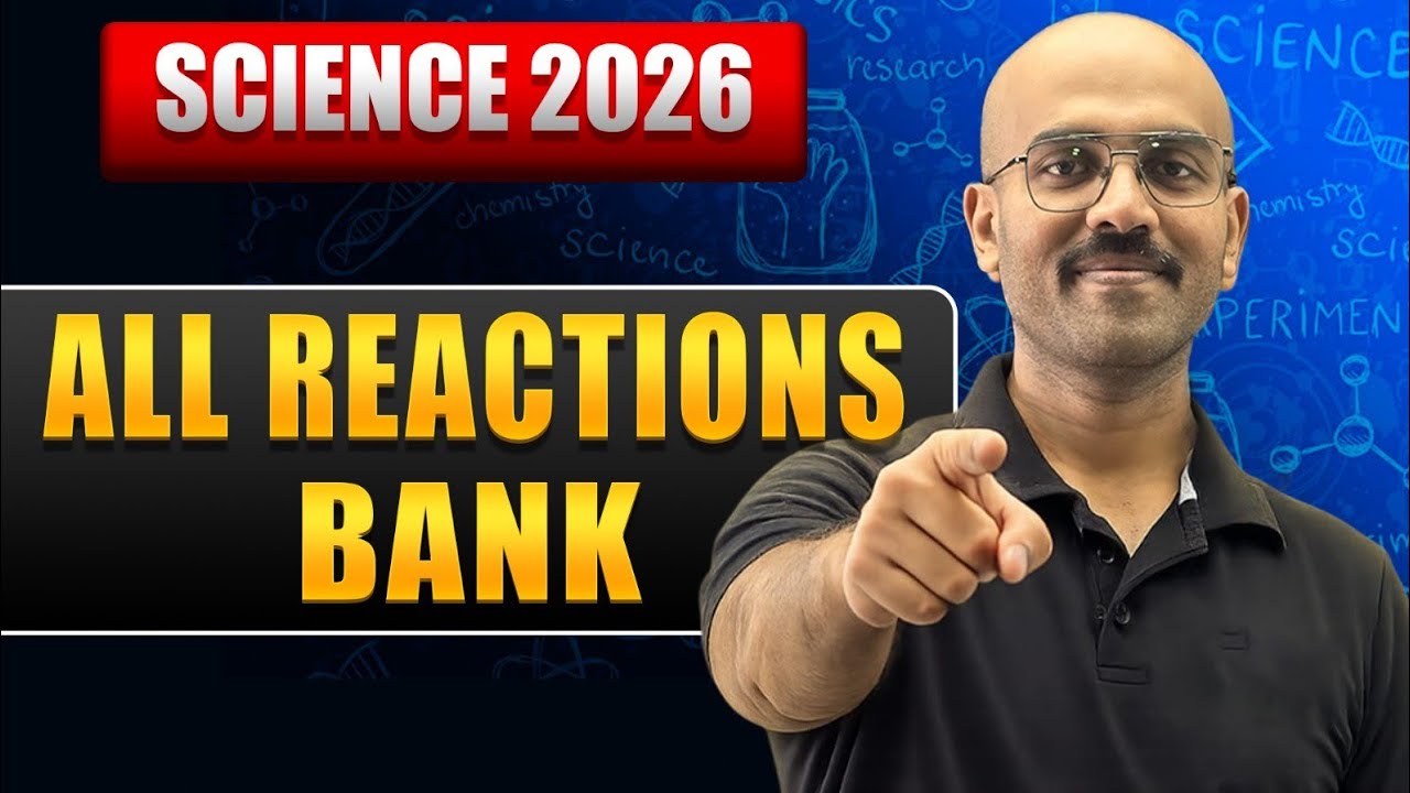 SSLC Science 2026 All Chemistry Reactions in OneShot! 🧪 | Fixed Chemistry Equation | SimplifiedMinds