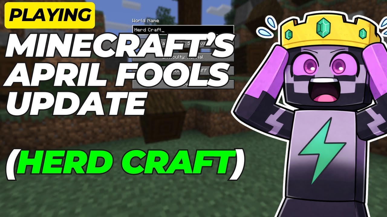 Playing HerdCraft (Minecraft April Fools Update)