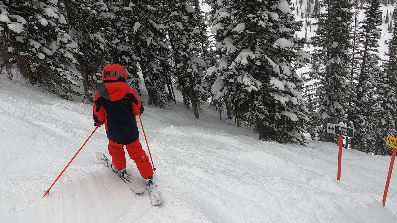 Colton dives into Hoops Gap (double black!) at Jackson Hole