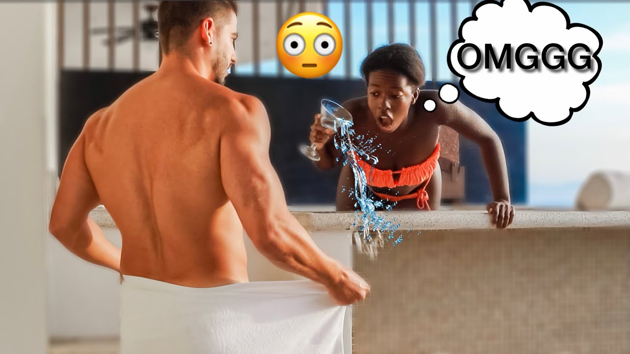 My Girlfriend's Reaction To Me Dropping My Towel...