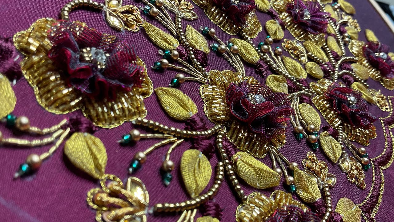 3d Bridal blouse embroidery