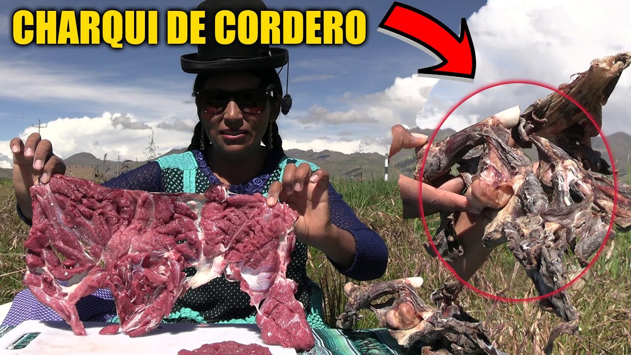 HACIENDO MI CHARQUI DE CORDERO EN EL ALTIPLANO | COMO SE HACE EL CHARQUI | CHOLITA JULIA
