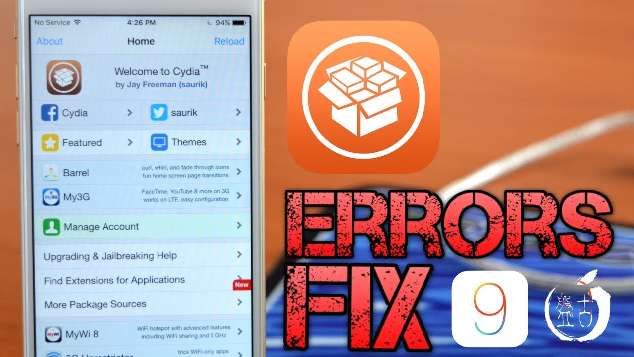 Fix cydia errors when installing tweaks and apps ios 9.3.3