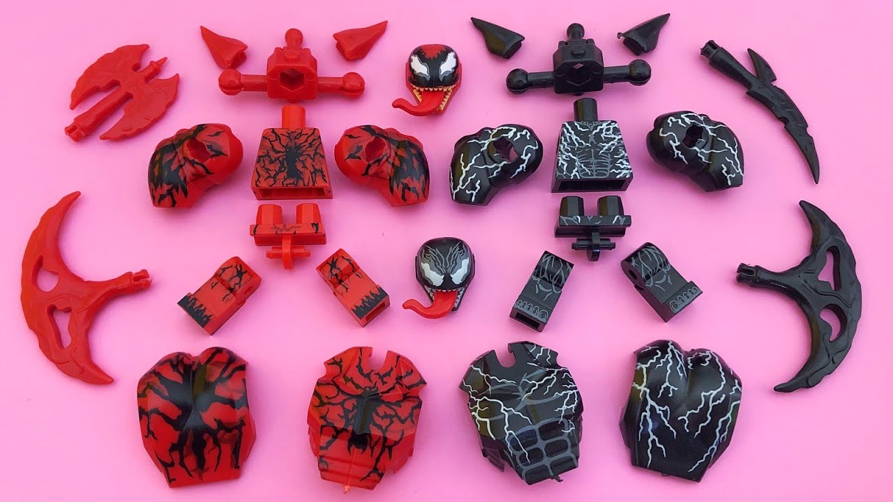 Lego VENOM VS CARNAGE Symbiote | Lego Marvel Upgraded Weapon Venom Minifigures | Unofficial Lego Set