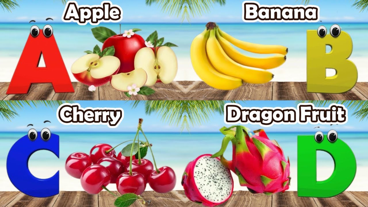 Fruits Alphabet song for Children | Fruit ABC Song | Phonics for Kids | Alphabet Letters