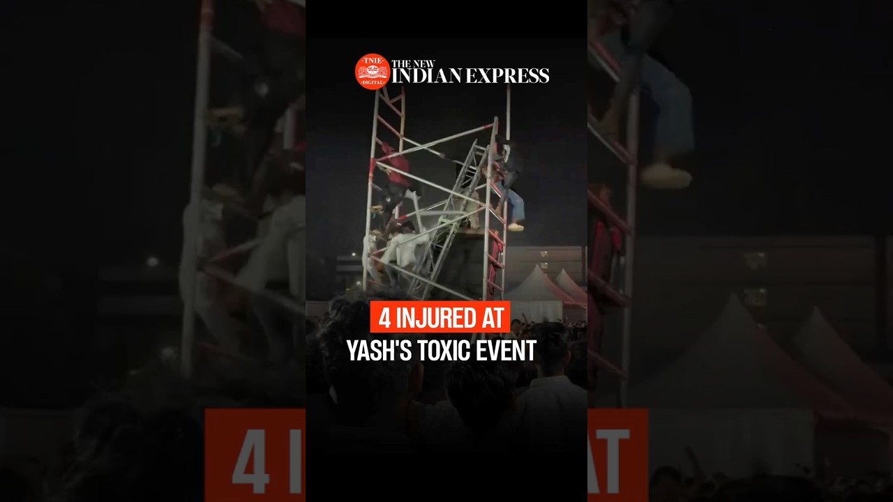 Four injured as sound system collapses at Yash&rsquo;s &lsquo;Toxic&rsquo; pre-release event in Hyderabad
