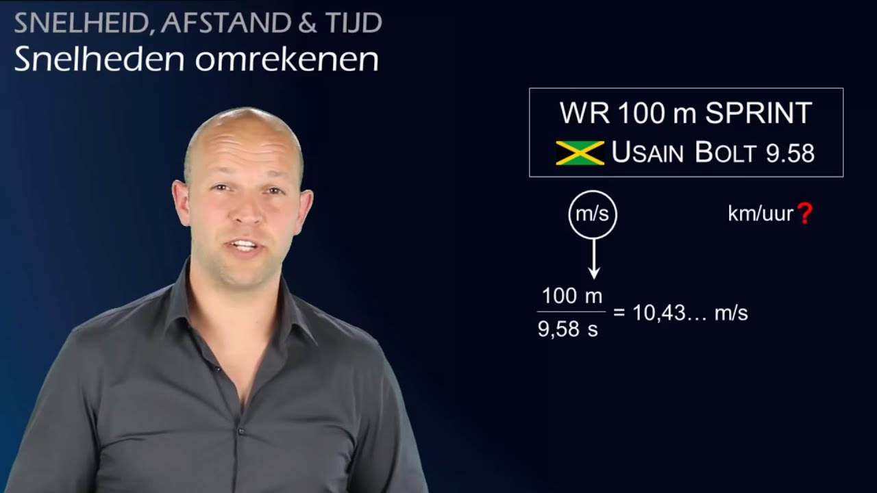 Snelheid, afstand en tijd - snelheden omrekenen (havo/vwo A) - WiskundeAcademie