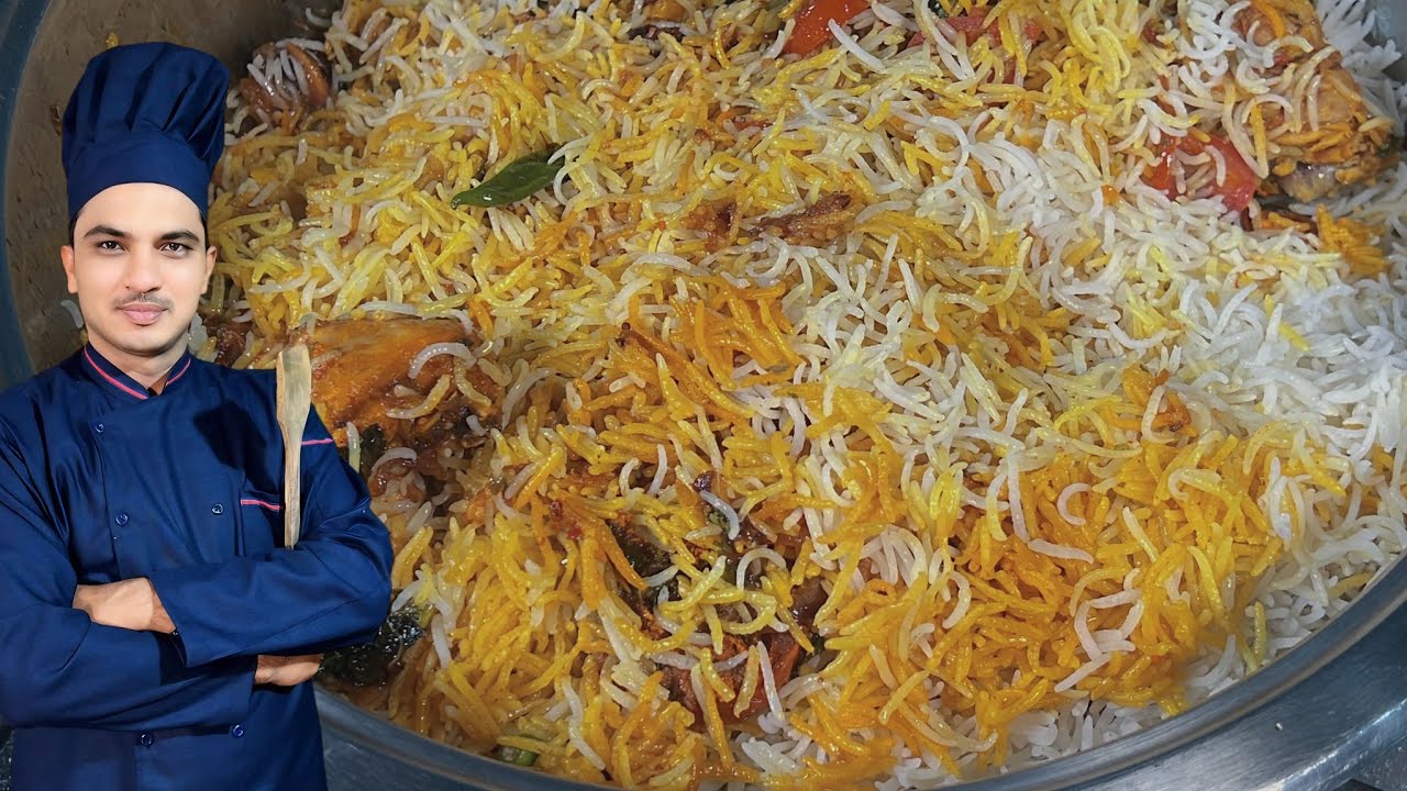 Restaurant Style Chicken Biryani|3 Kg Rice Tikka Biryani Recipe|Chicken Dum Biryani|Chef M Afzal|