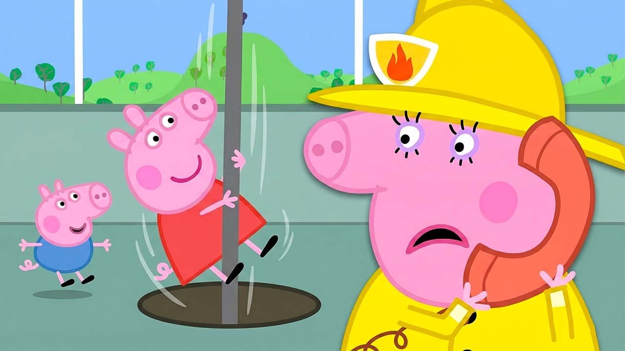 Peppa Pig 🐷 Una Giornata sul Camion dei Pompieri 🚒 Cartoni animati per bambini