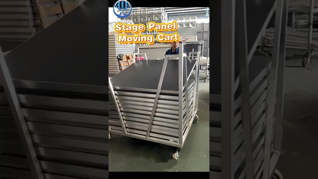 Aluminum Stage Panel Trolley &ndash; easy move, easy storage!#Stage#StagePanel#EasyTransport#StageSetup