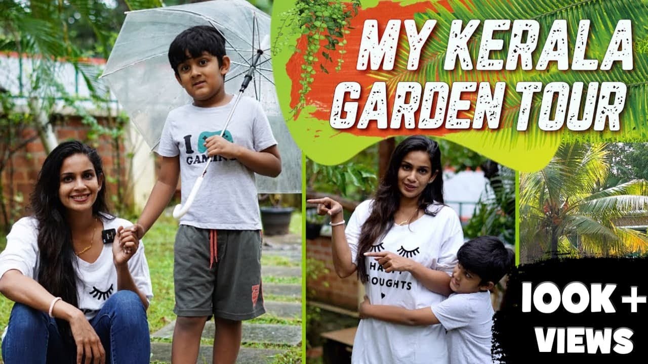 My Kerala Garden Tour ☘️🏡🌱  | Small Space Home Garden 🌳🌴 | Samyuktha Shan