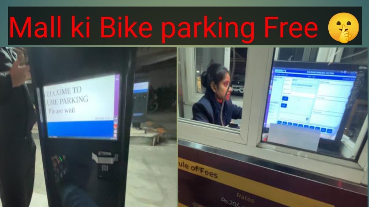 Mall ki Bike Parking Free 🤫#parking #mall #delhi #vlog #youtubeshorts 