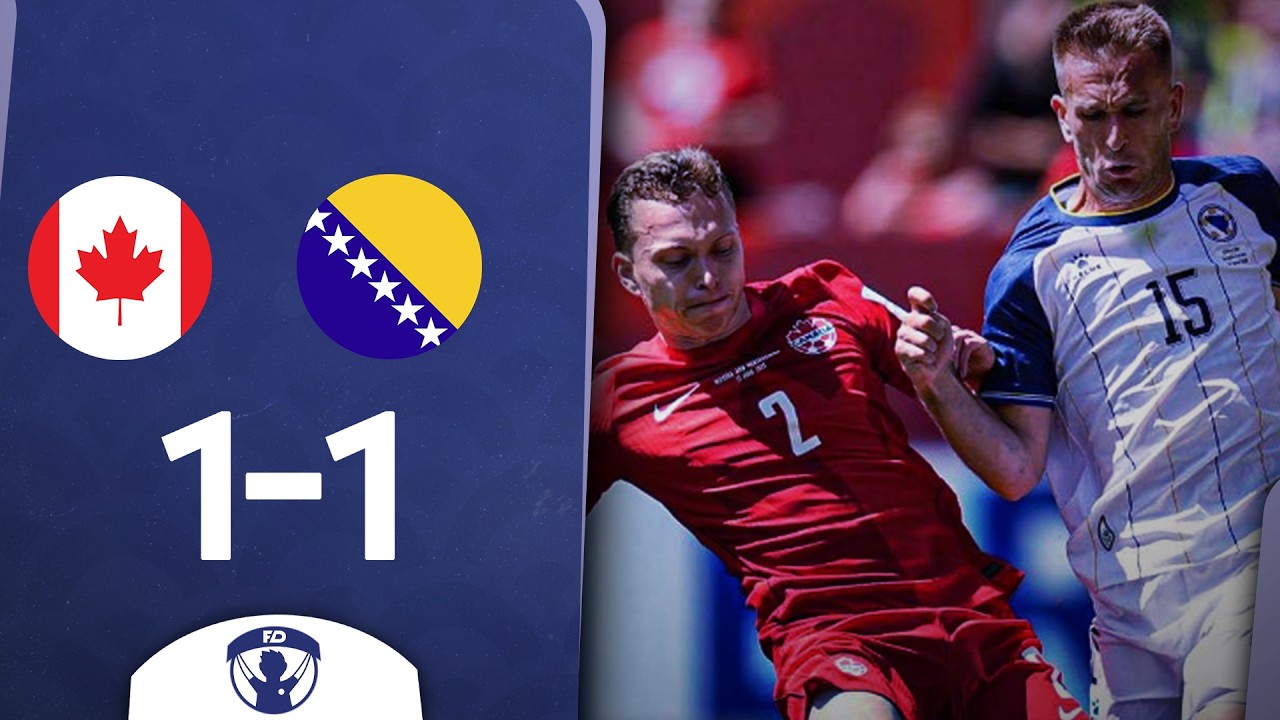 ✅ CANAD&Aacute; EMPAT&Oacute; 1 A 1 CONTRA BOSNIA EN SU DEBUT🏆GRUPO B - FECHA 1