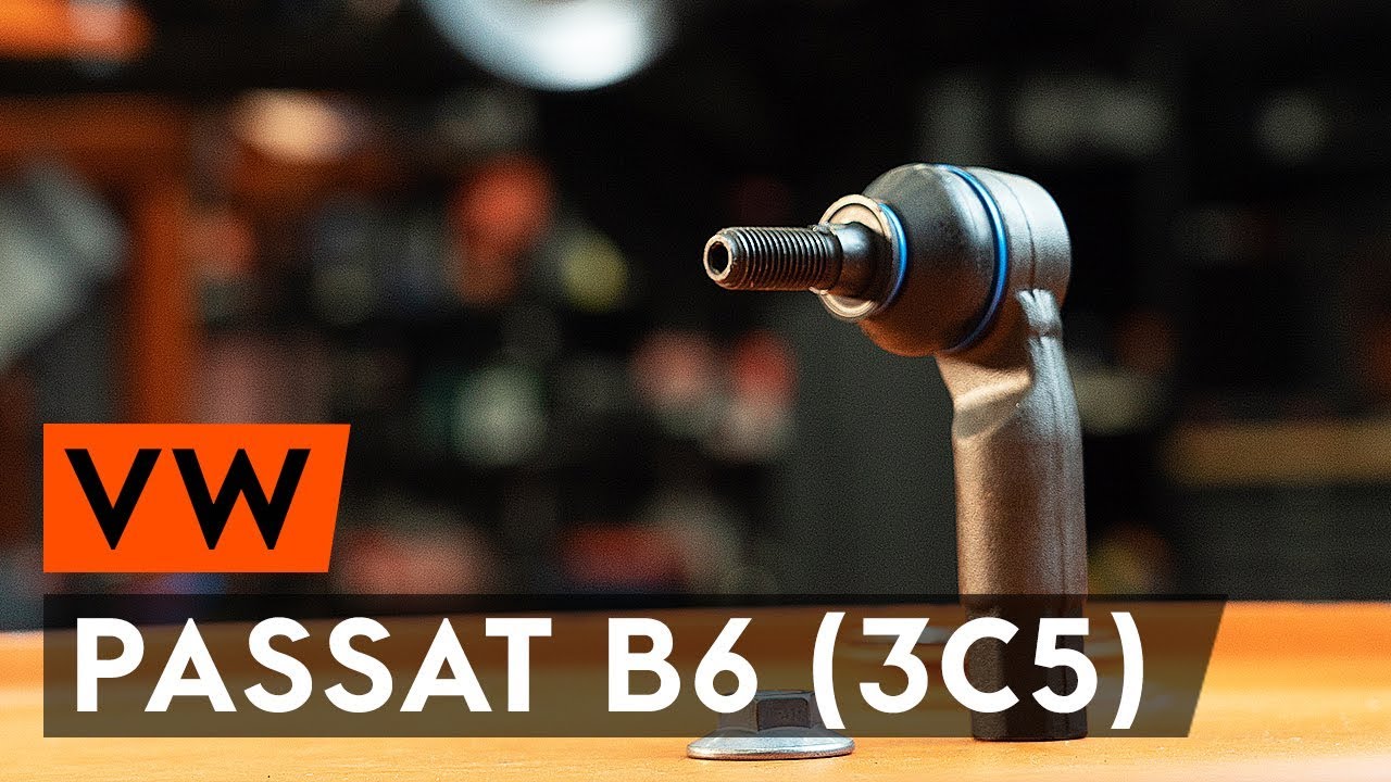 How to change tie rod end / track rod end on VW PASSAT B6 (3C5) [TUTORIAL AUTODOC]