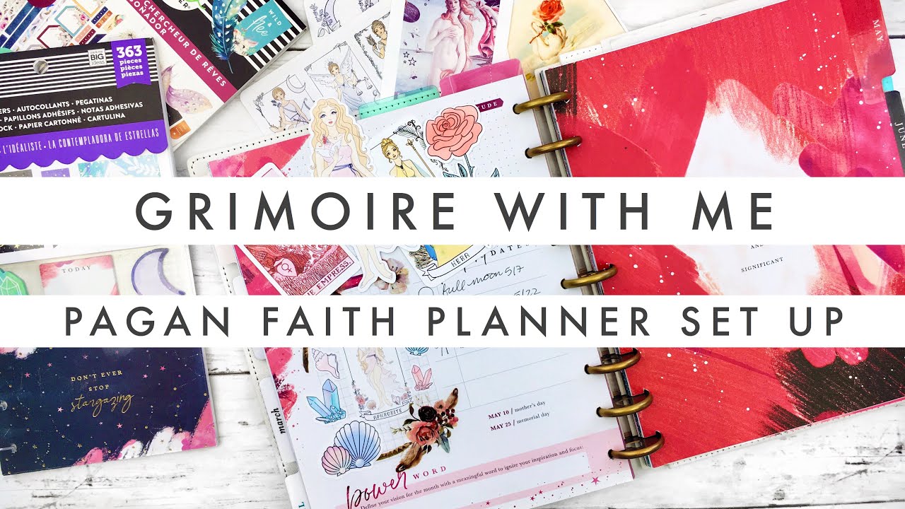 Pagan Faith Planner Set Up // Stargazer Happy Planner as a Grimoire Book of Shadows Faith Planner