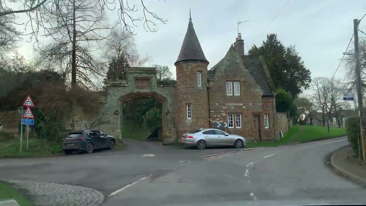 Driving out of Moreton Pinkney