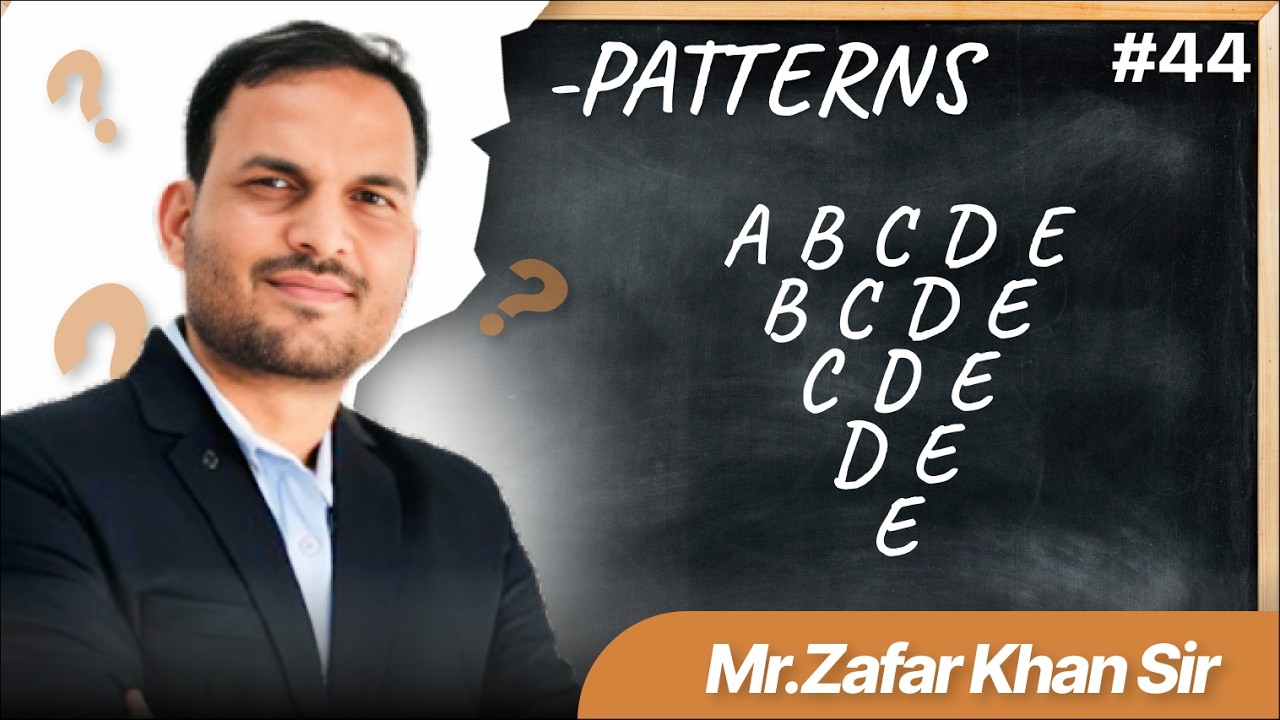 44. Pattern In Python By Zafar Khan Sir