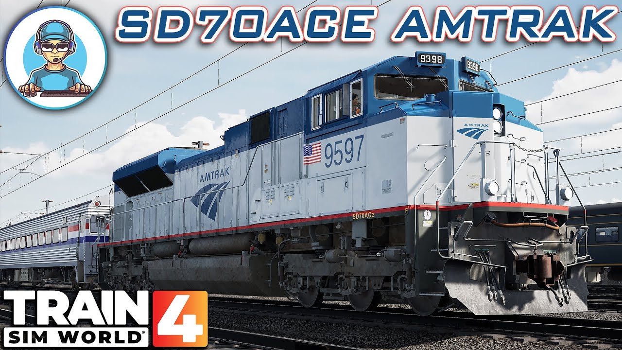 Rescuing Amtrak Passenger Train In SD70ACe Amtrak (Custom Livery)