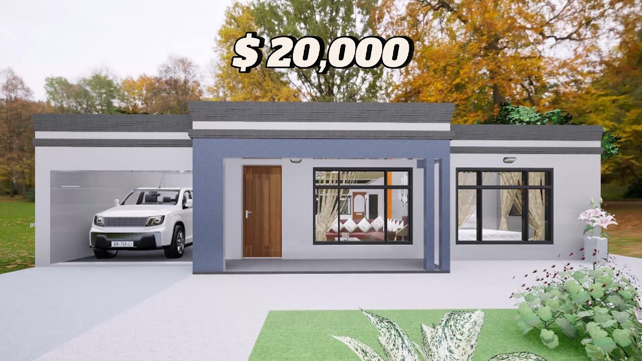 3 bedroom house design in 9m x 8.5m