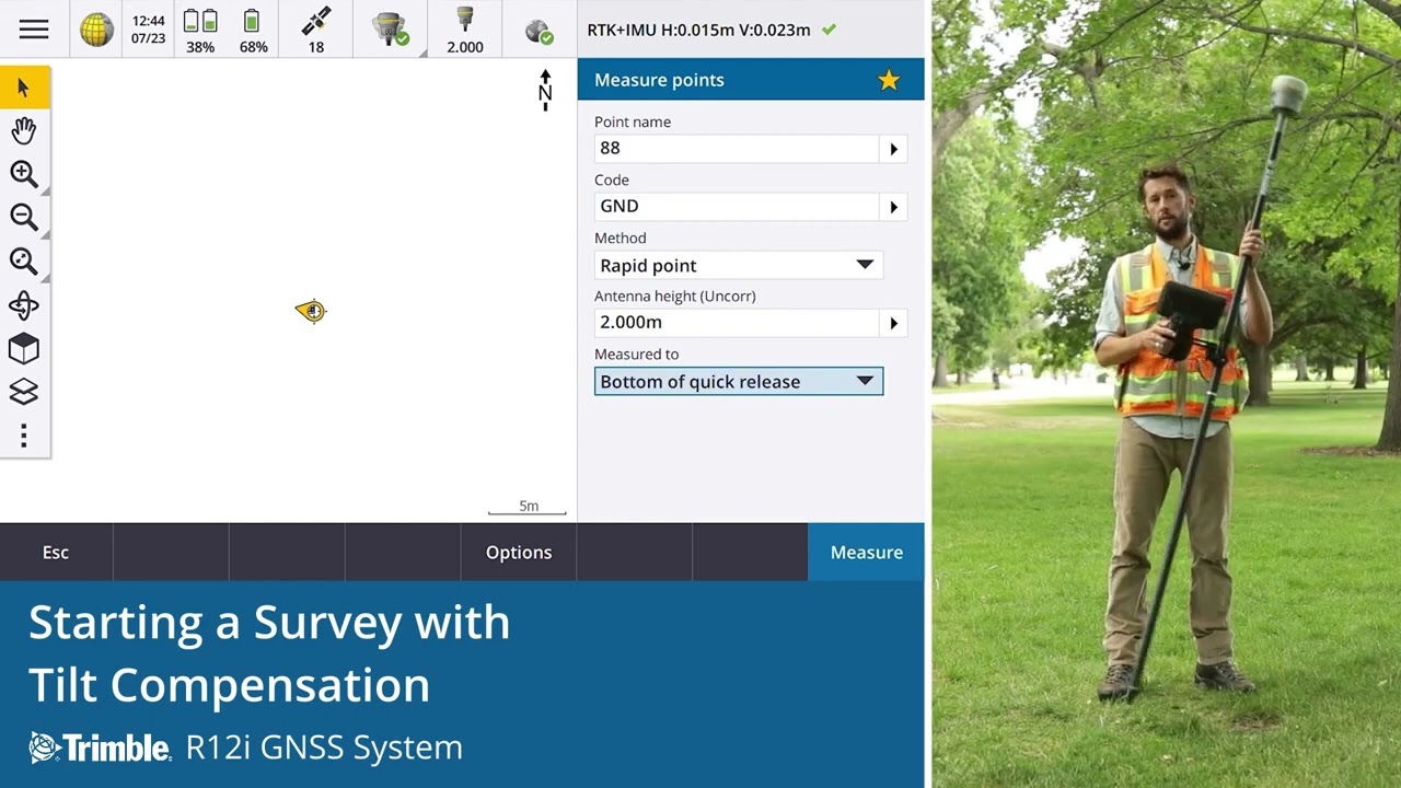 Starting a Survey with the R12i