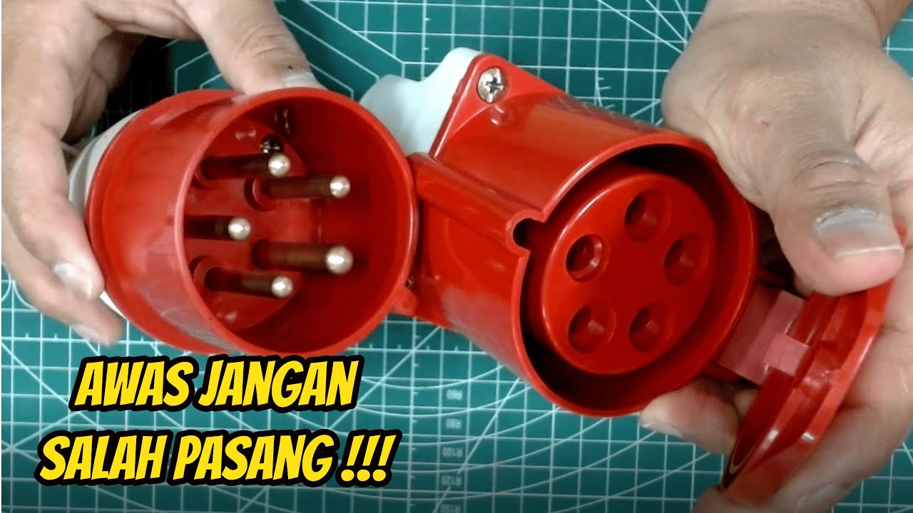 CARA MEMASANG KABEL STEKER DAN STOP KONTAK 3 PHASE 5 PIN | STEKER & STOP KONTAK INDUSTRI 3 PHASE