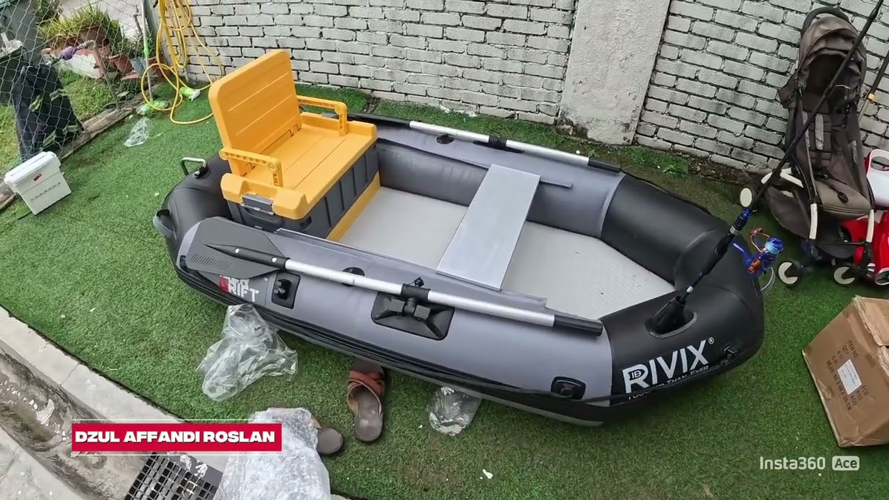 Rivix RD230. Akhirnya sampai juga inflatable boat aku. Content memancing on!