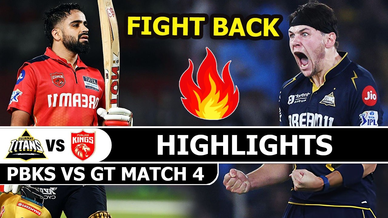 Punjab Kings Vs Gujarat Titans Highlights IPL 2026 Match 4  | PBKS Vs GT IPL 2026