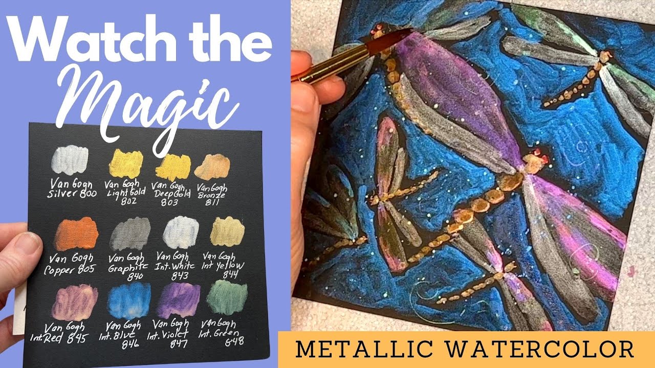 Watch the Magic of Metallic Watercolor - Plus Painting Tutorial