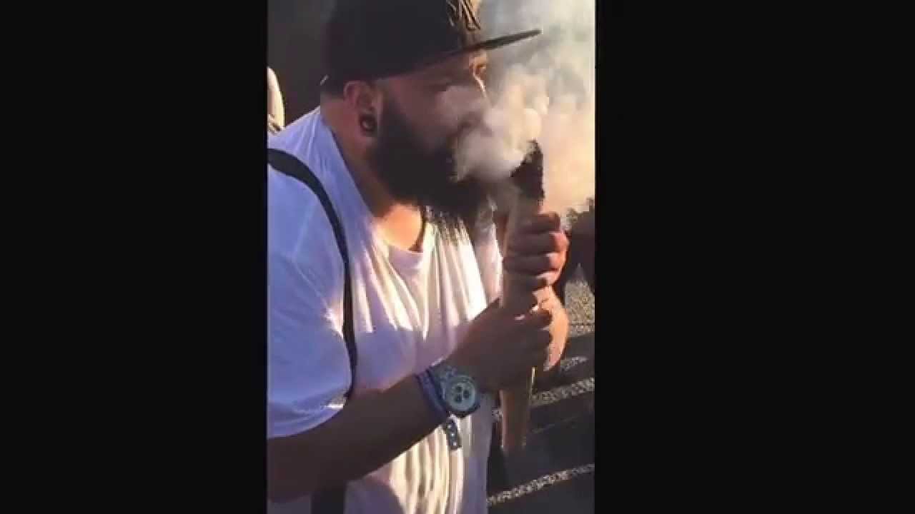 A giant joint aka a big fatty. This was a mega spleef that was passed around @ the 2015 Cannabis Cup