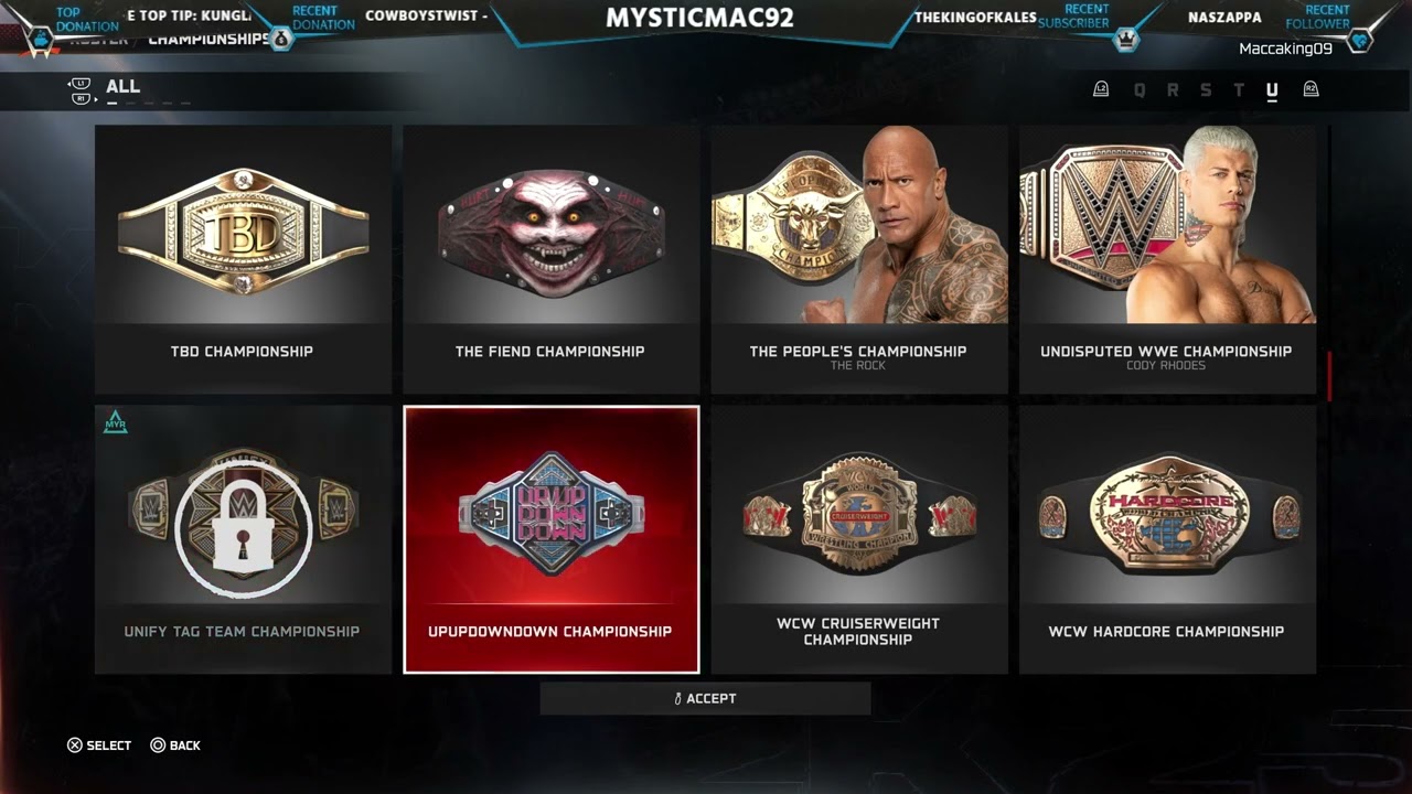 WWE 2K25 - All Championship Belts