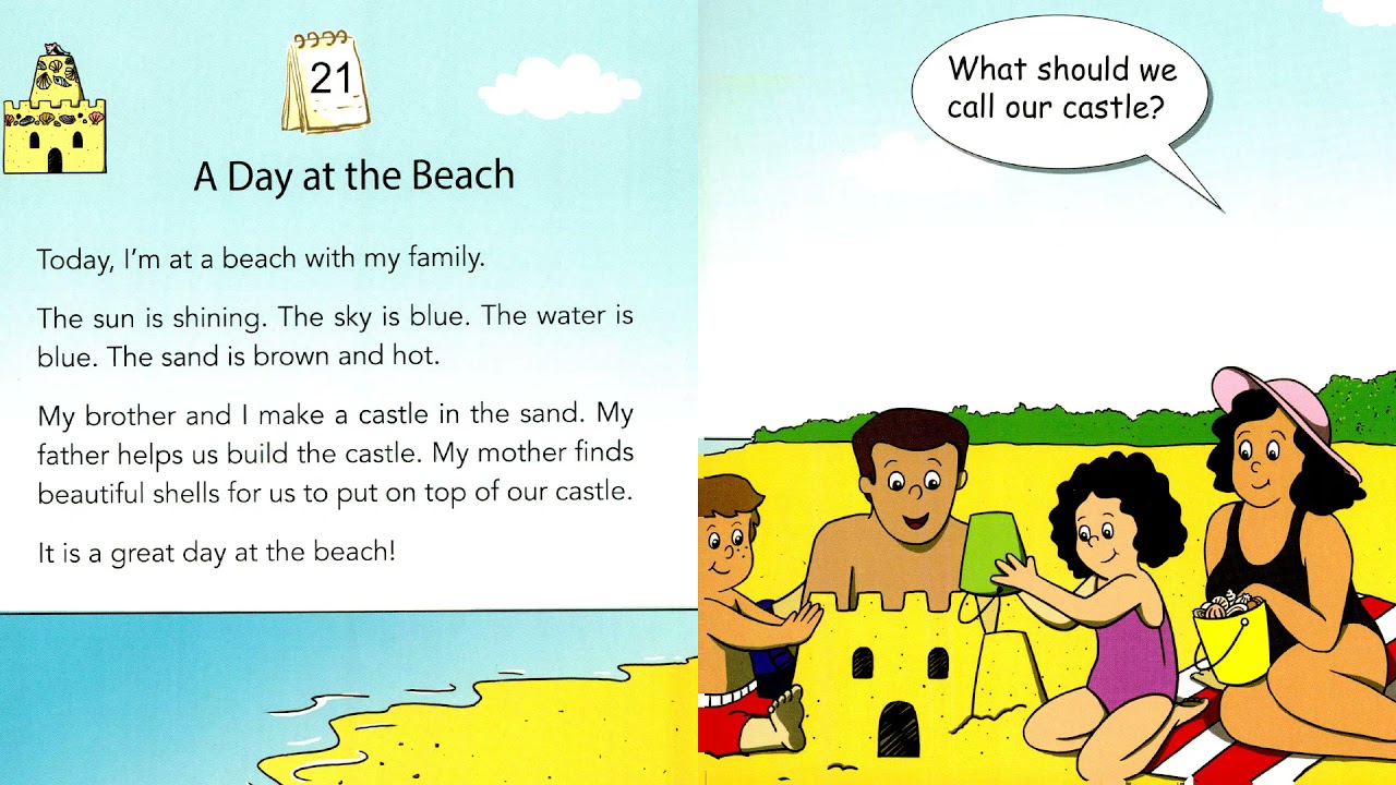 One Story A Day | Day 21 - A Day At The Beach - Luyện n&oacute;i tiếng Anh - Kể chuyện tiếng Anh