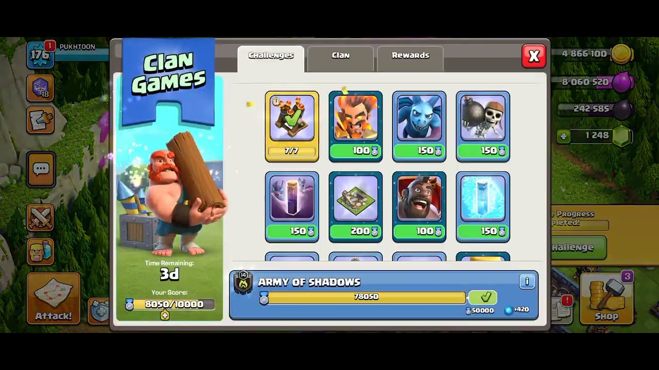 Working on clan game part 2 in clash of clans 💯💪🏻