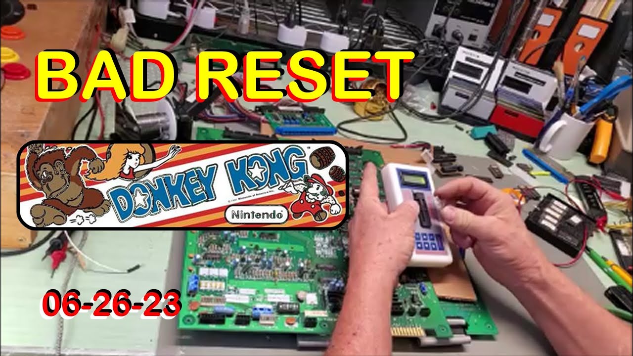 Donkey Kong (TKG4) Arcade PCB Repar -  Bad Reset (230626)